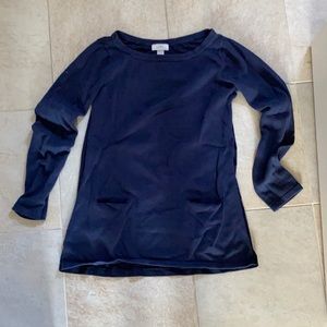 Lightweight Loft tunic sweater in Navy